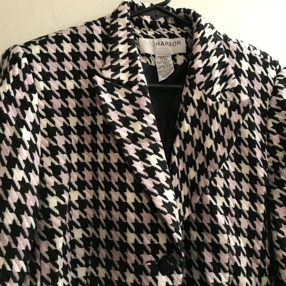 Sag Harbor Black Taupe White Jacket Woman Size 6P - Picture 5 of 8